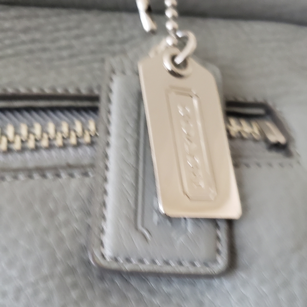 Coach Pinnacle Louisa Gray Pebbled Leather Shoulder Hand crossbody Bag - Picture 11 of 12